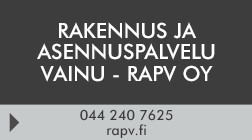 Rakennus Ja Asennuspalvelu Vainu - RAPV Oy logo